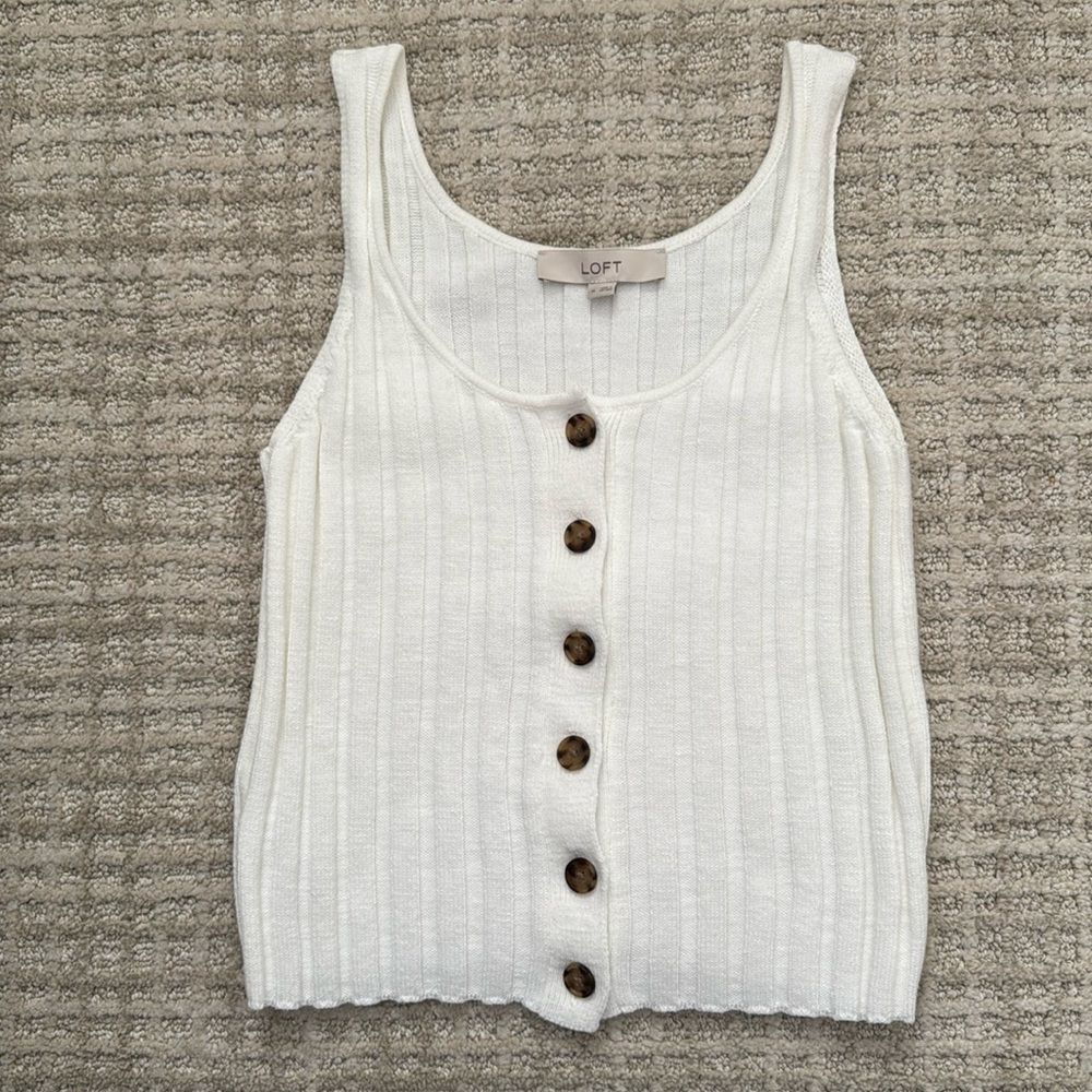 White Loft Tank Top